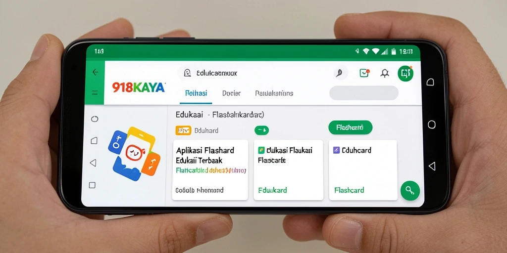 Antarmuka intuitif aplikasi Flashcard 918KAYA.