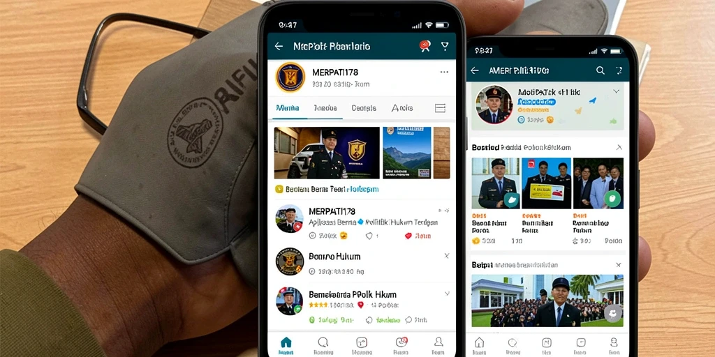 Tampilan antarmuka aplikasi MERPATI178 untuk berita politik dan hukum.