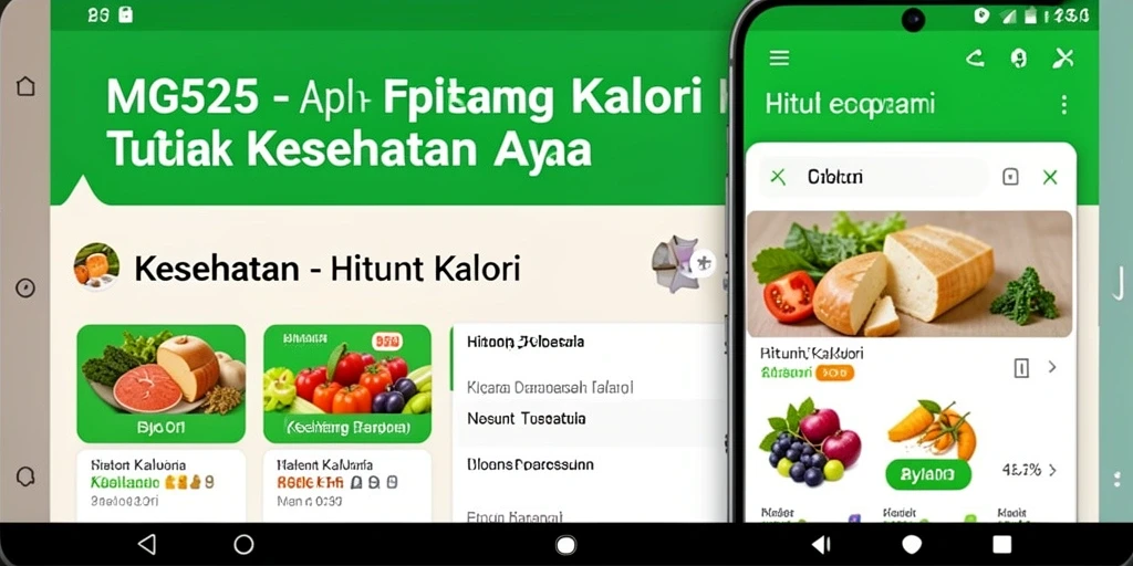 Tampilan antarmuka MG525 yang sederhana dan informatif untuk menghitung kalori.