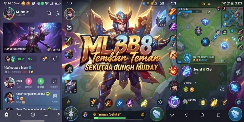 Tampilan antarmuka MLBB8 yang sederhana dan menarik untuk Teman Sekitar.