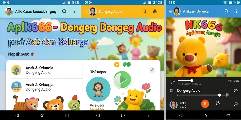 Tampilan antarmuka aplikasi NK666 yang ramah untuk anak.