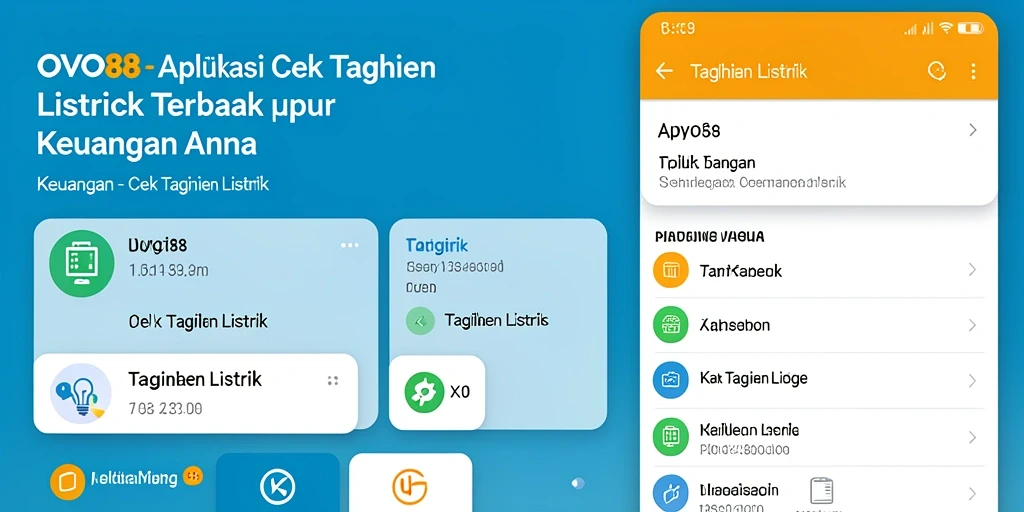 Antarmuka OVO88 menampilkan fitur cek tagihan listrik dengan jelas.