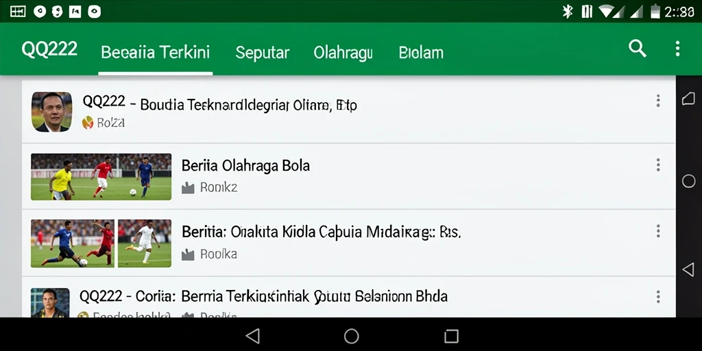 Antarmuka aplikasi QQ222 yang ramah pengguna dan informatif.