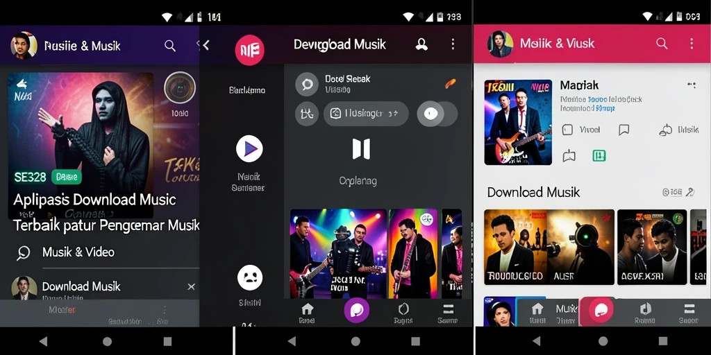 Tampilan antarmuka aplikasi SE328 yang user-friendly untuk Download Musik.
