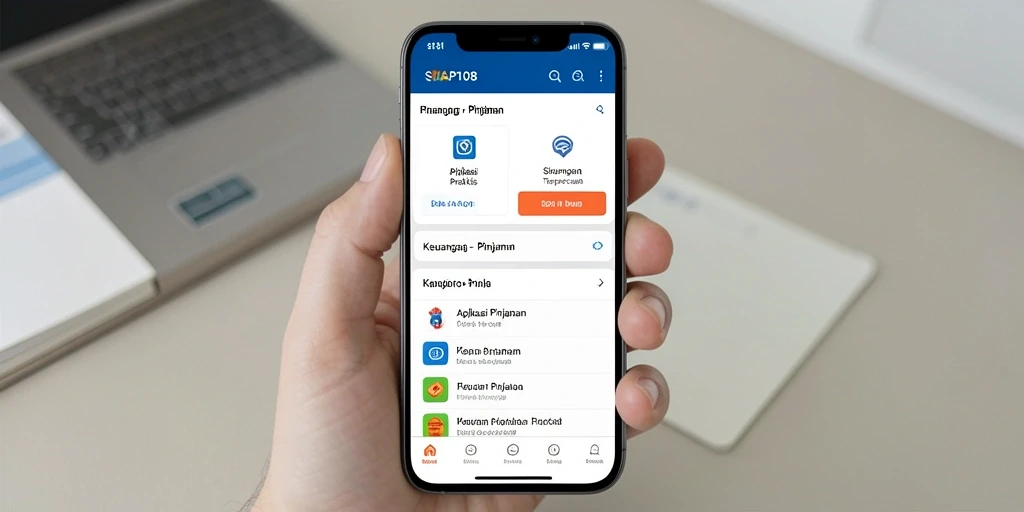 Antarmuka SIAP108 yang sederhana dan intuitif untuk mengajukan pinjaman.